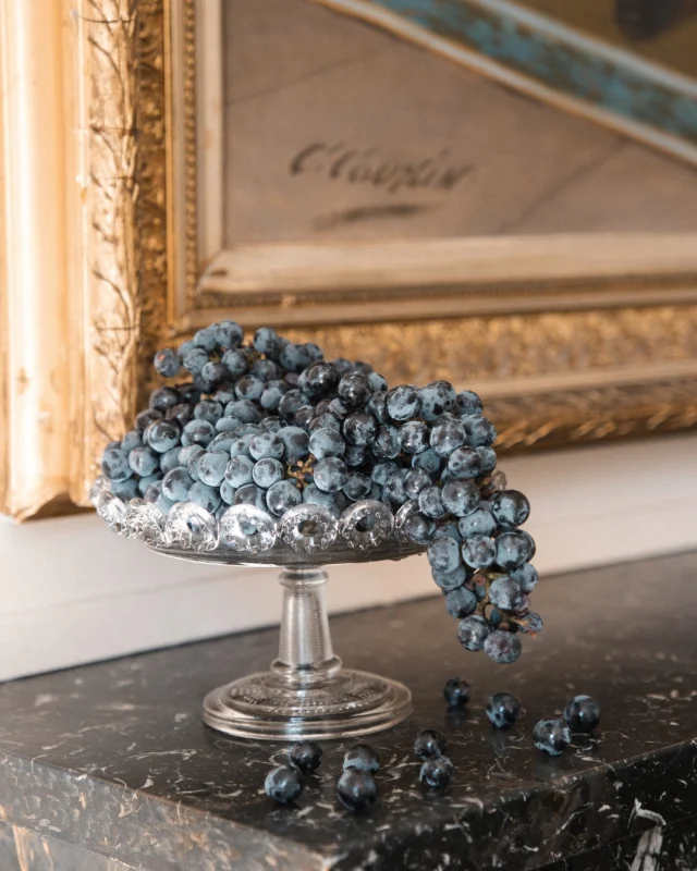 Les vendanges sont terminées, mais quelques grappes demeurent… Conservées comme les derniers témoins de la récolte, elles prennent place dans nos salons comme de véritables œuvres d’art.

◆

The harvest is over, but a few bunches of grapes remain… Preserved as the last witnesses to the harvest, they now take their place in our salons as true works of art.